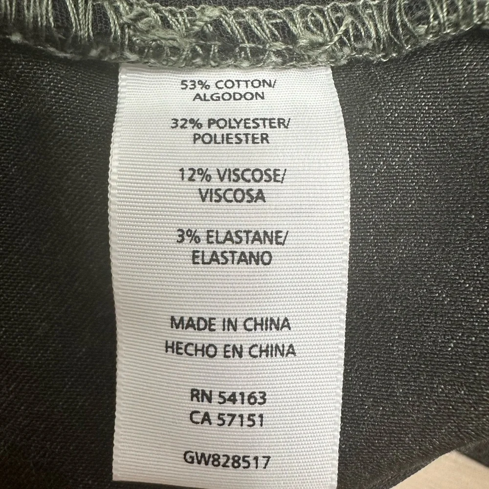 G. H. Bass Olive Green Rosemary High Waist Skinny Ankle Jeans NWT Size 14 NEW